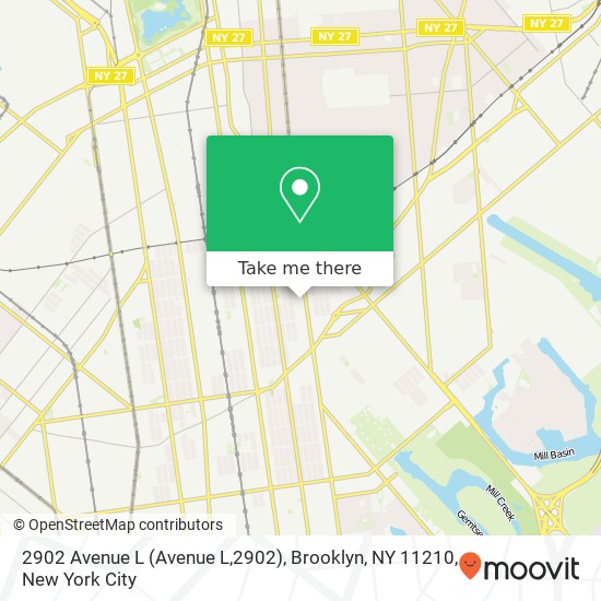 Mapa de 2902 Avenue L (Avenue L,2902), Brooklyn, NY 11210