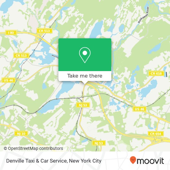 Mapa de Denville Taxi & Car Service