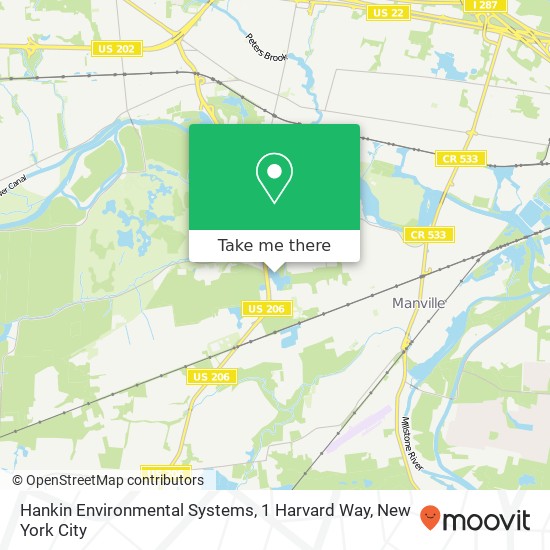 Hankin Environmental Systems, 1 Harvard Way map