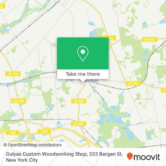 Mapa de Gulyas Custom Woodworking Shop, 333 Bergen St