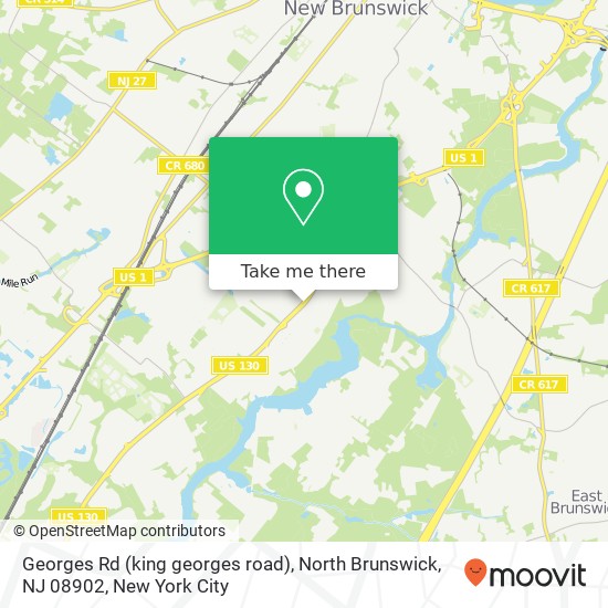 Mapa de Georges Rd (king georges road), North Brunswick, NJ 08902