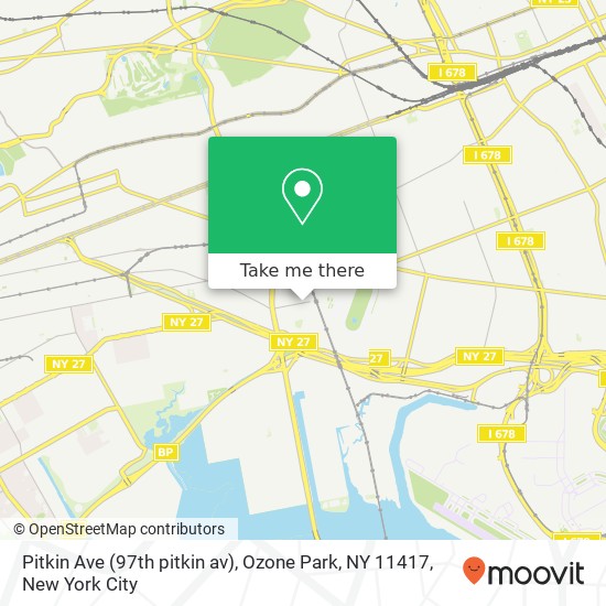 Mapa de Pitkin Ave (97th pitkin av), Ozone Park, NY 11417
