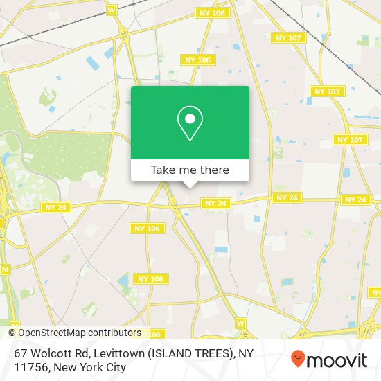 Mapa de 67 Wolcott Rd, Levittown (ISLAND TREES), NY 11756