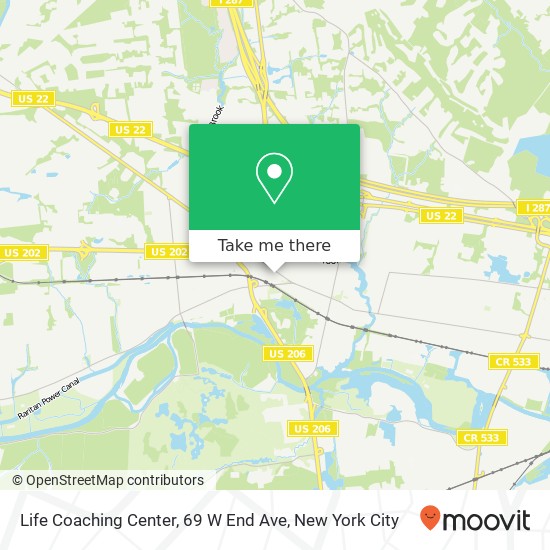 Mapa de Life Coaching Center, 69 W End Ave