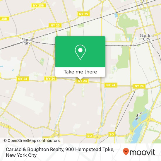 Caruso & Boughton Realty, 900 Hempstead Tpke map