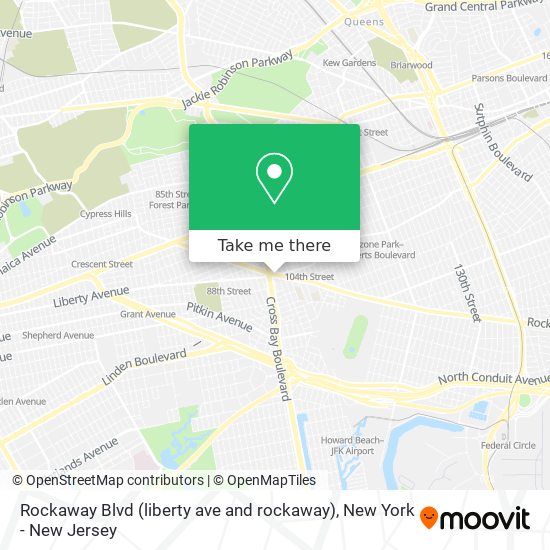 Mapa de Rockaway Blvd (liberty ave and rockaway)