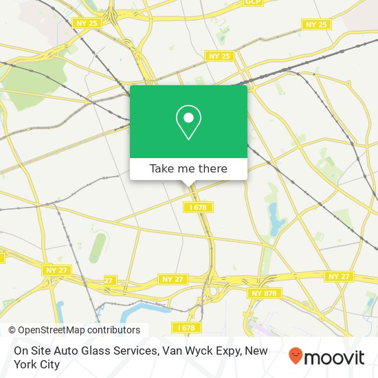 Mapa de On Site Auto Glass Services, Van Wyck Expy