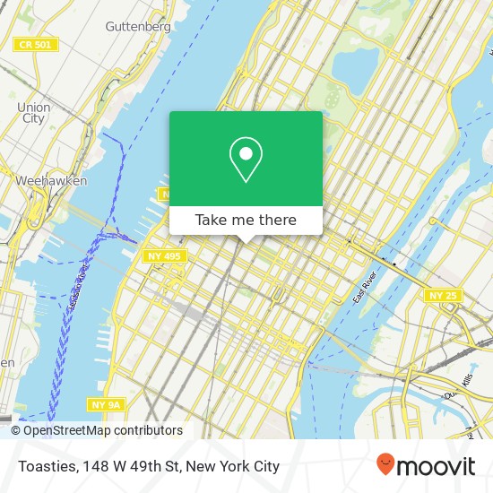 Toasties, 148 W 49th St map