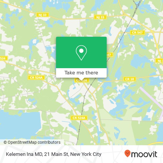 Kelemen Ina MD, 21 Main St map