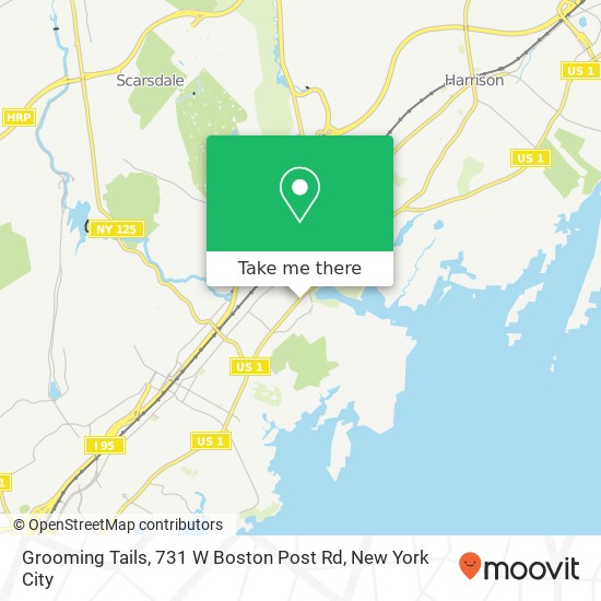 Mapa de Grooming Tails, 731 W Boston Post Rd