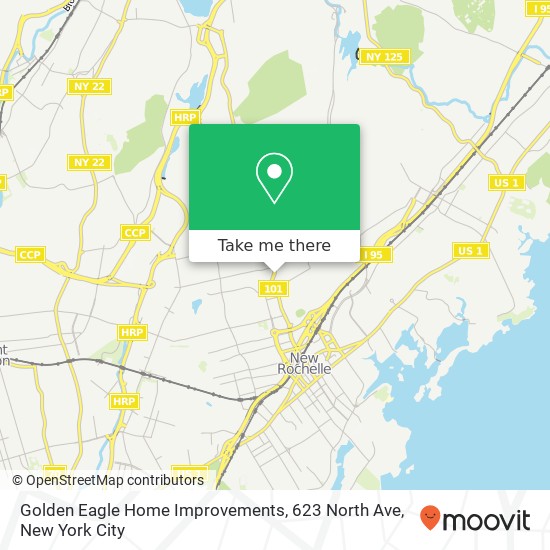 Mapa de Golden Eagle Home Improvements, 623 North Ave