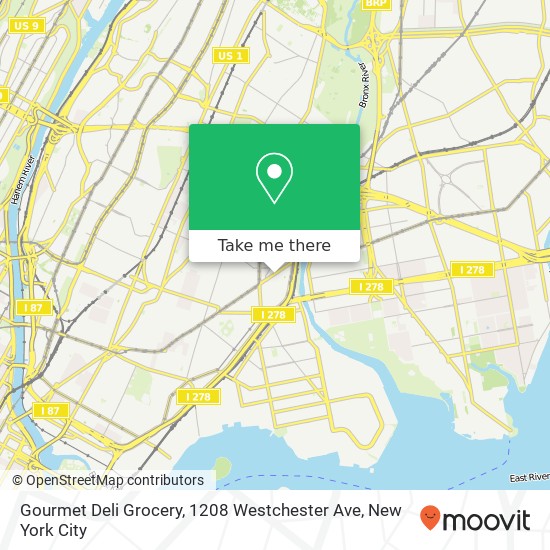 Gourmet Deli Grocery, 1208 Westchester Ave map