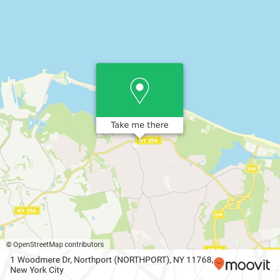 1 Woodmere Dr, Northport (NORTHPORT), NY 11768 map