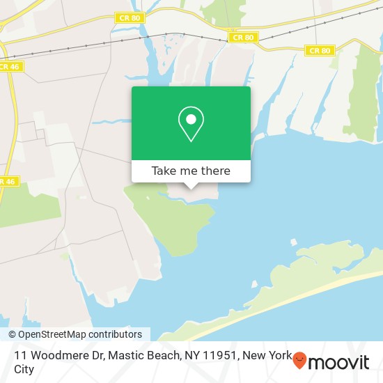 11 Woodmere Dr, Mastic Beach, NY 11951 map