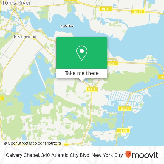 Calvary Chapel, 340 Atlantic City Blvd map