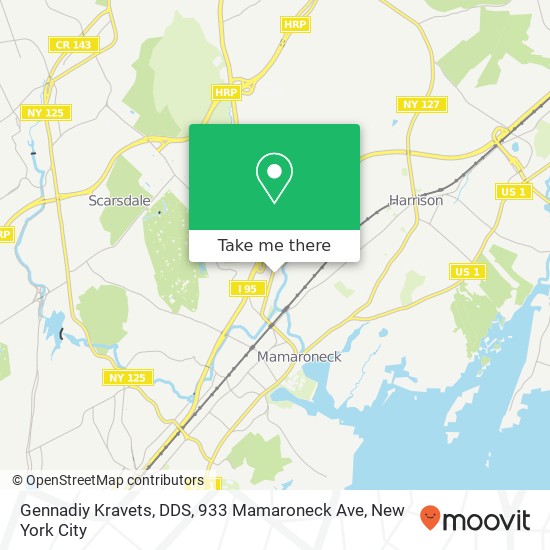 Gennadiy Kravets, DDS, 933 Mamaroneck Ave map
