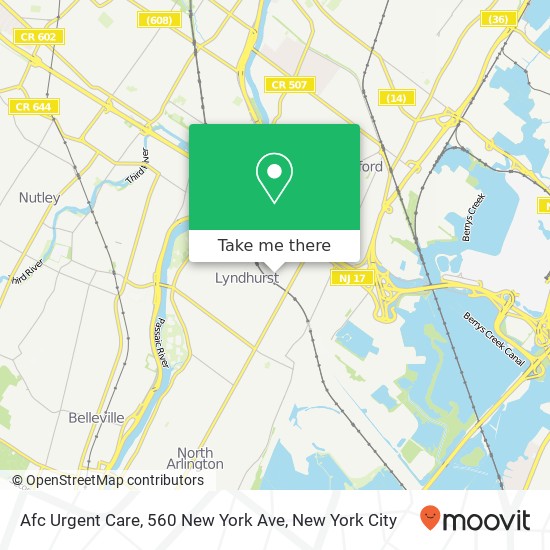 Mapa de Afc Urgent Care, 560 New York Ave