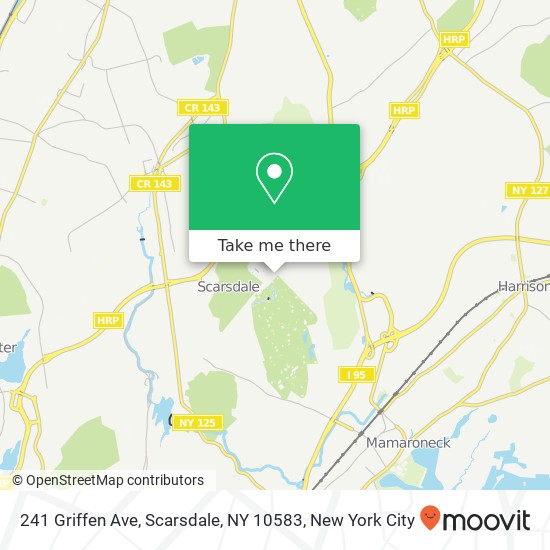 Mapa de 241 Griffen Ave, Scarsdale, NY 10583