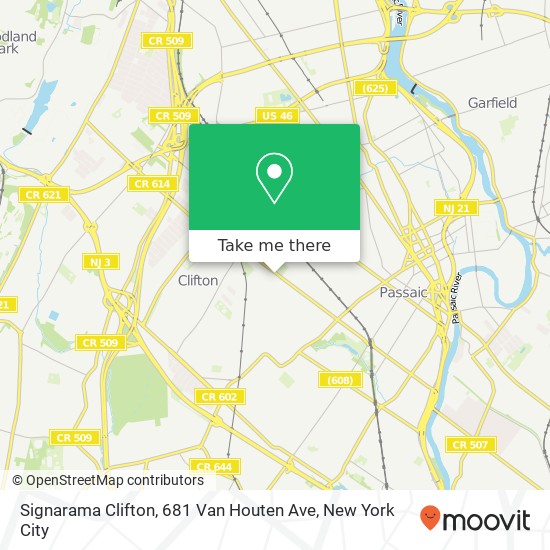 Mapa de Signarama Clifton, 681 Van Houten Ave