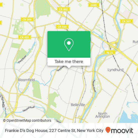 Mapa de Frankie D's Dog House, 227 Centre St