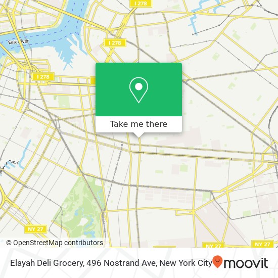 Elayah Deli Grocery, 496 Nostrand Ave map