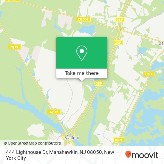 444 Lighthouse Dr, Manahawkin, NJ 08050 map