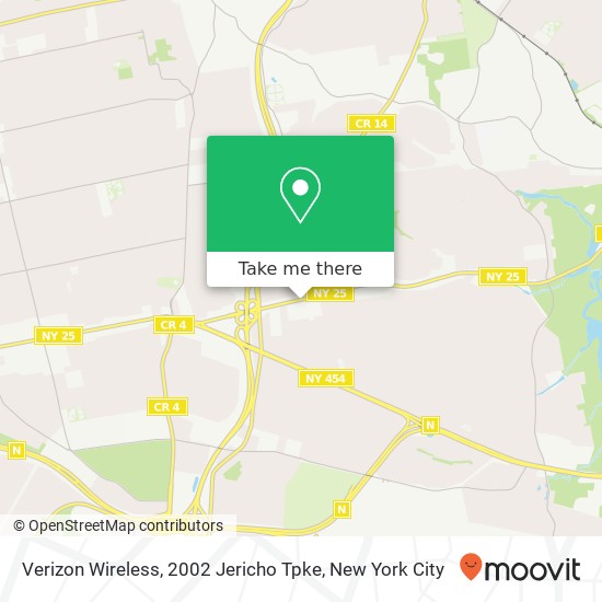 Mapa de Verizon Wireless, 2002 Jericho Tpke