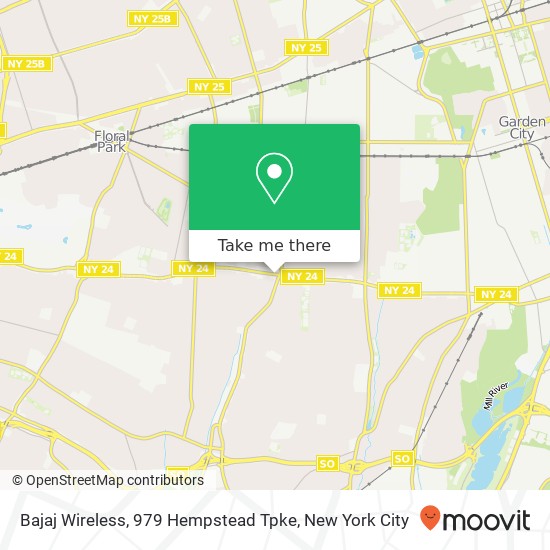 Bajaj Wireless, 979 Hempstead Tpke map