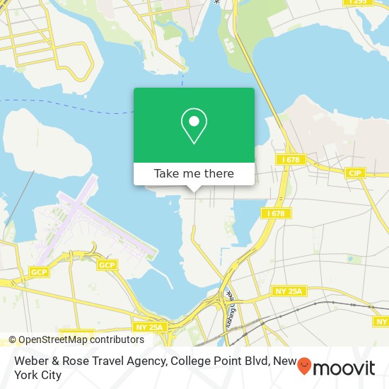 Mapa de Weber & Rose Travel Agency, College Point Blvd