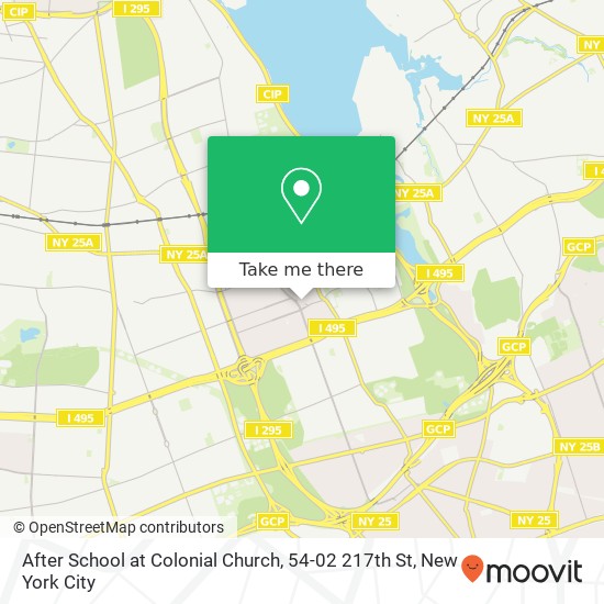 After School at Colonial Church, 54-02 217th St map