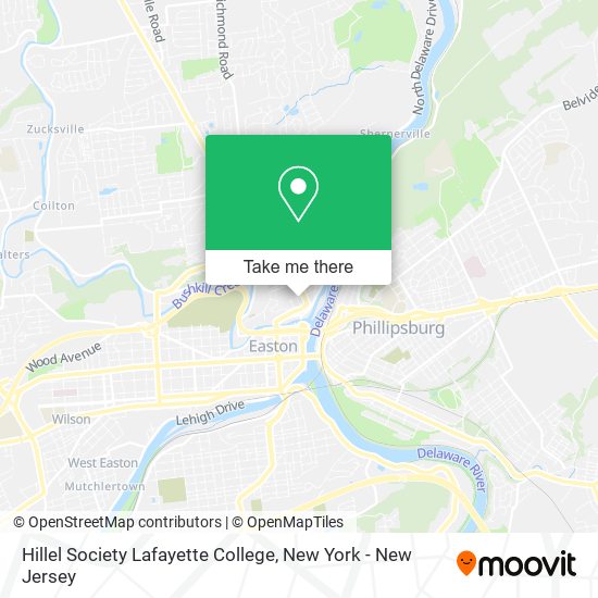 Hillel Society Lafayette College map