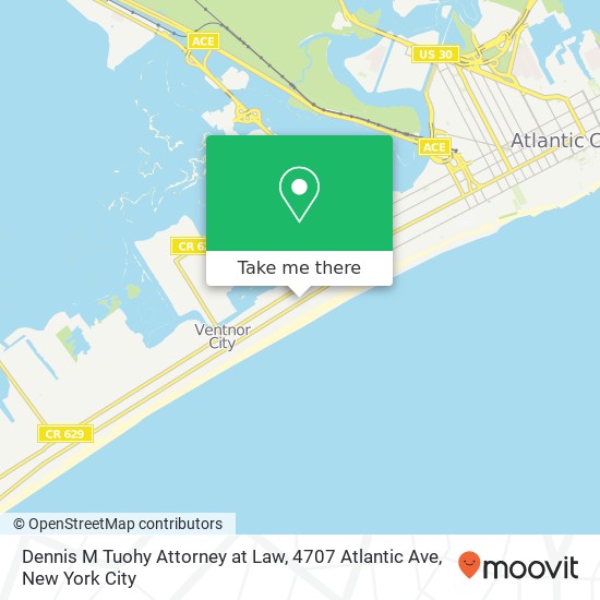 Mapa de Dennis M Tuohy Attorney at Law, 4707 Atlantic Ave