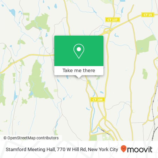 Mapa de Stamford Meeting Hall, 770 W Hill Rd