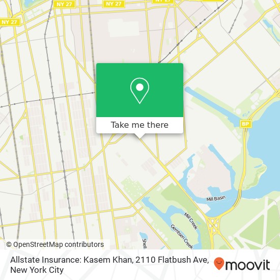 Mapa de Allstate Insurance: Kasem Khan, 2110 Flatbush Ave