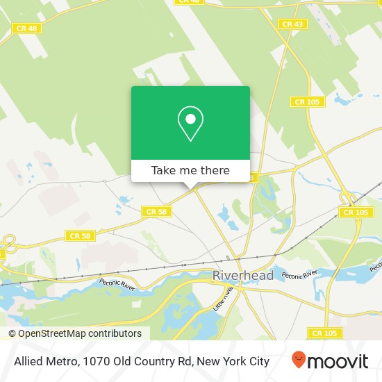 Mapa de Allied Metro, 1070 Old Country Rd