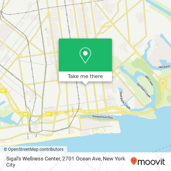 Mapa de Sigal's Wellness Center, 2701 Ocean Ave