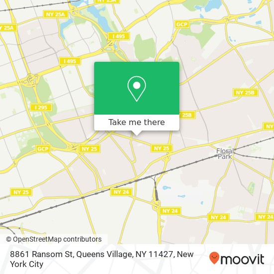 Mapa de 8861 Ransom St, Queens Village, NY 11427