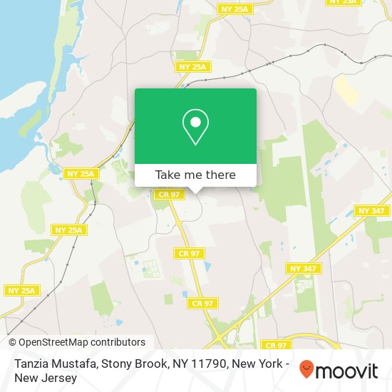 Mapa de Tanzia Mustafa, Stony Brook, NY 11790