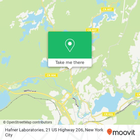 Hafner Laboratories, 21 US Highway 206 map