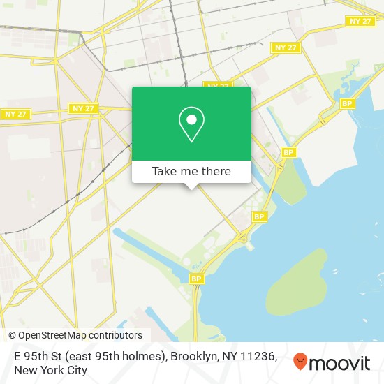 Mapa de E 95th St (east 95th holmes), Brooklyn, NY 11236