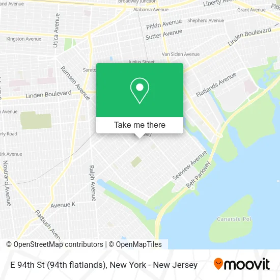 E 94th St (94th flatlands) map