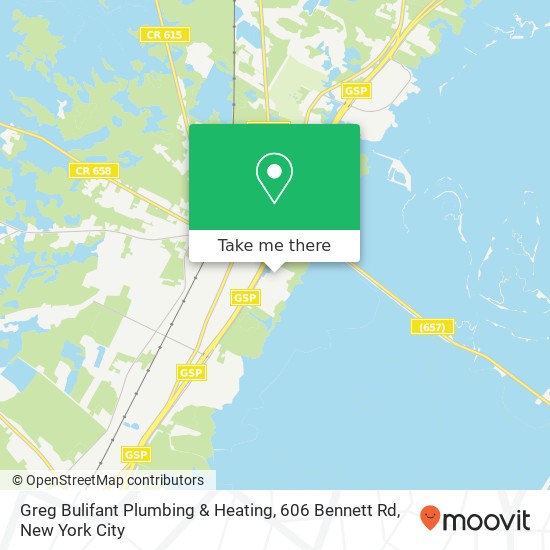 Mapa de Greg Bulifant Plumbing & Heating, 606 Bennett Rd