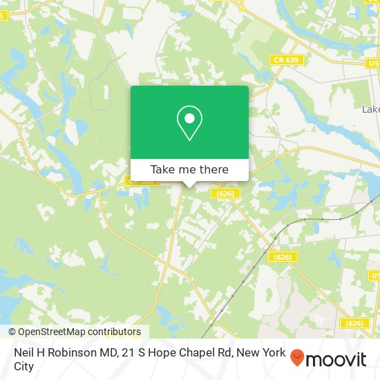 Neil H Robinson MD, 21 S Hope Chapel Rd map