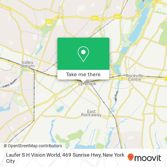 Laufer S H Vision World, 469 Sunrise Hwy map