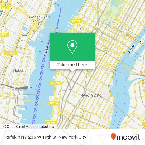 Mapa de Rufskin NY, 235 W 19th St