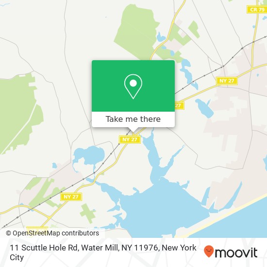 Mapa de 11 Scuttle Hole Rd, Water Mill, NY 11976