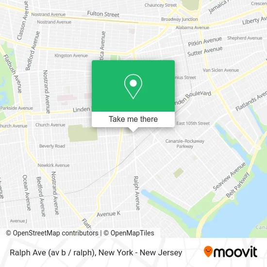 Ralph Ave (av b / ralph) map