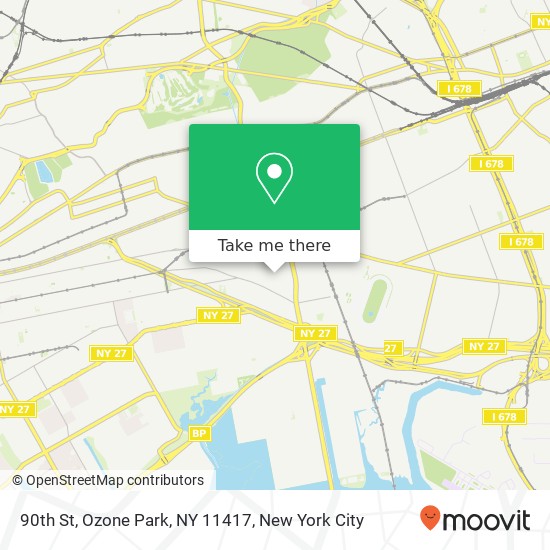 90th St, Ozone Park, NY 11417 map