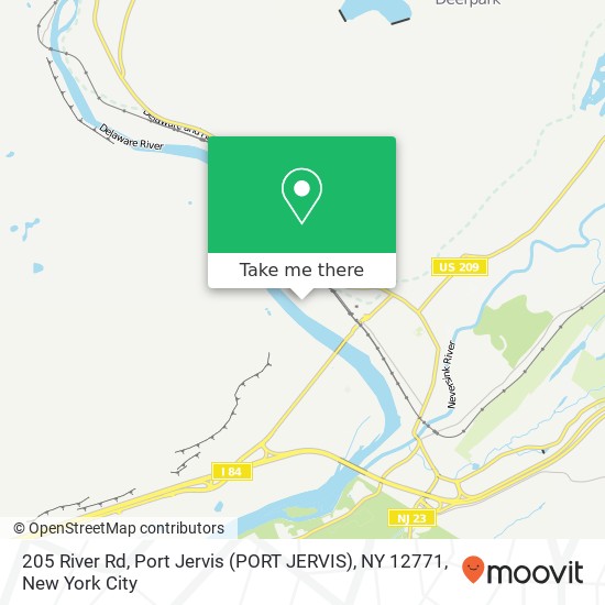 Mapa de 205 River Rd, Port Jervis (PORT JERVIS), NY 12771