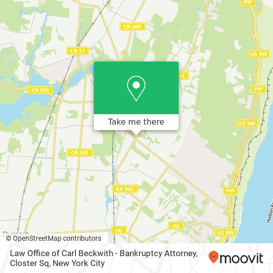 Law Office of Carl Beckwith - Bankruptcy Attorney, Closter Sq map